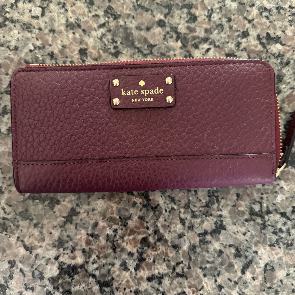 Kate Spade Plum Textured Wallet